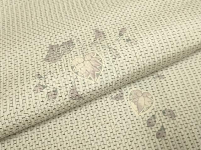 平和屋着物▽本場染大島紬　単衣　葵　正絹　逸品　DABE9975du