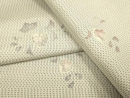 平和屋着物▽本場染大島紬　単衣　葵　正絹　逸品　DABE9975du