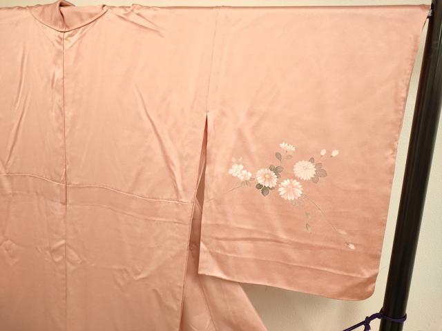 平和屋着物▽訪問着　単衣　菊　暈し染め　金彩　正絹　逸品　DABE9986du