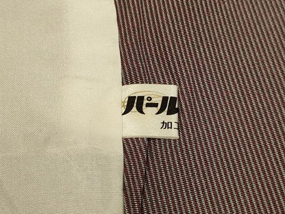 平和屋着物▽江戸小紋　単衣　両面染　寄せ小紋柄　万筋　黒鳶色×山鳩色　正絹　逸品　未使用　DABE9988du