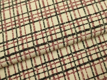 平和屋着物▽上質な小紋　単衣　格子柄　正絹　逸品　DABE9997du