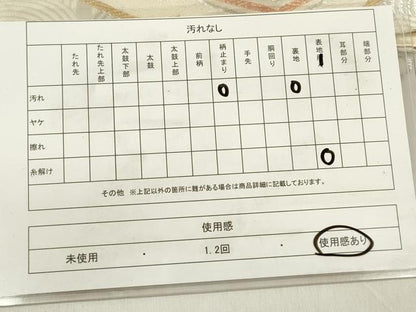 平和屋着物◎六通柄袋帯 青海波花文 金銀糸 正絹 逸品 DABF0019ea