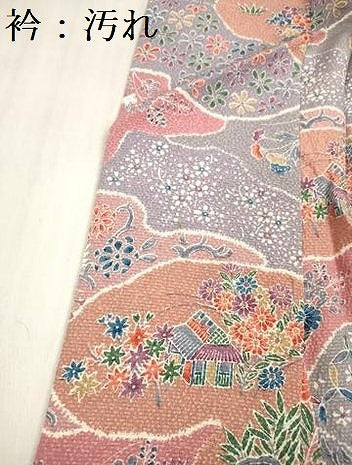 平和屋着物■上質な小紋 雲取り花鳥文 松竹梅 正絹 逸品 DABF0045ea