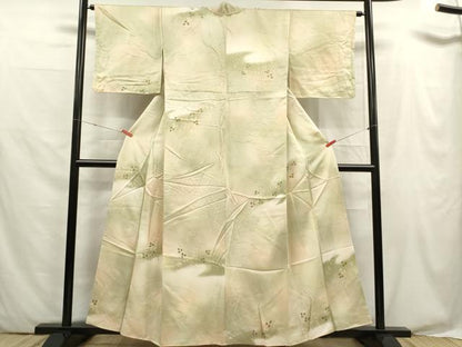 平和屋着物■上質な小紋　芝草文　暈し染め　正絹　逸品　DABF0047ea