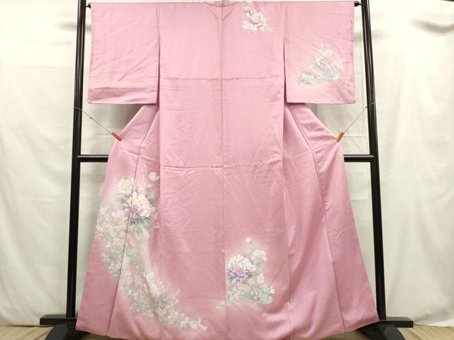 平和屋着物■訪問着 草花文 暈し染め 正絹 逸品 DABF0060ea