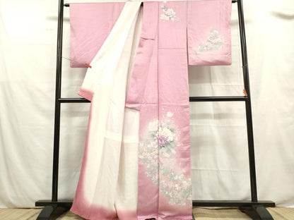 平和屋着物■訪問着 草花文 暈し染め 正絹 逸品 DABF0060ea