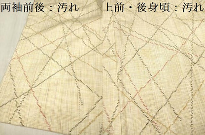 平和屋着物■上質な紬 幾何学文様 正絹 逸品 DABF0069ea