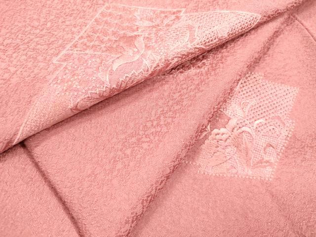 平和屋着物■中国三大刺繍 スワトウ刺繍 汕頭刺繍 総刺繍 色留袖 色無地 松皮菱花文 今様色 ロング丈 逸品 DABF0073ea