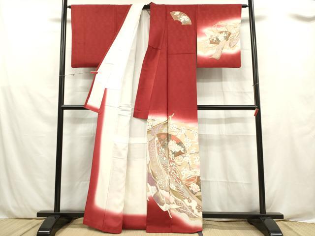 平和屋着物■訪問着 器物枝梅文 暈し染め 金彩 正絹 逸品 DABF0075ea