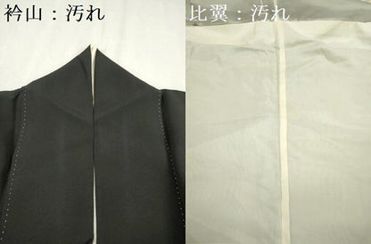 平和屋着物■豪華黒留袖　作家物　駒刺繍　風景花松文　金彩　正絹　逸品　DABF0088ea