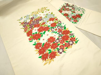 平和屋着物◎九寸名古屋帯 唐織 花尽くし 金糸 正絹 逸品 DABF0154ea