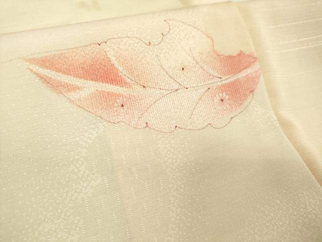 平和屋着物■小紋　地紋起こし　舞葉文　暈し染め　洗える着物　DABF0194ea