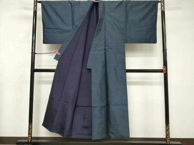 平和屋着物■男性　本場大島紬　アンサンブル　長羽織　80亀甲　総詰め　正絹　逸品　DABF0215ea