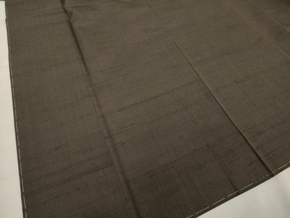 平和屋着物■男性　紬　アンサンブル　長羽織　霞文　正絹　逸品　未使用　DABF0217ea