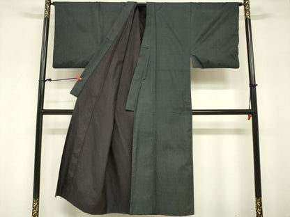 平和屋着物■男性　本場大島紬　アンサンブル　長羽織・羽織紐付き　100亀甲　総詰め　正絹　逸品　DABF0231ea