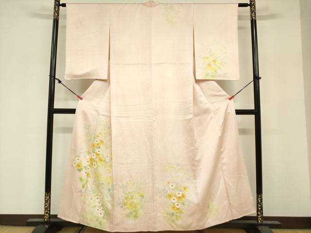 平和屋着物■訪問着　手描き　秋草文　暈し染め　正絹　逸品　DABF0238ea
