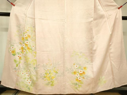 平和屋着物■訪問着　手描き　秋草文　暈し染め　正絹　逸品　DABF0238ea