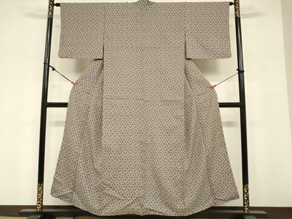 平和屋着物■上質なお召　花唐草文　正絹　逸品　DABF0239ea