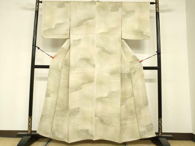 平和屋着物■上質な小紋　芒　ススキ　暈し染め　正絹　逸品　DABF0243ea