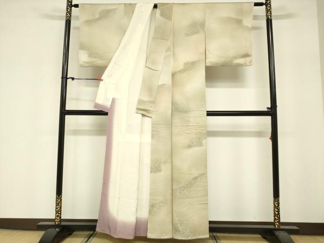 平和屋着物■上質な小紋　芒　ススキ　暈し染め　正絹　逸品　DABF0243ea