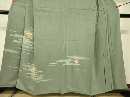 平和屋着物■訪問着　刺繍　絞り　霞花文　暈し染め　金彩　正絹　逸品　DABF0247ea