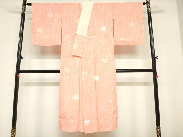 平和屋着物■長襦袢　袷　絞り　舞梅桜文　正絹　逸品　DABF0258ea