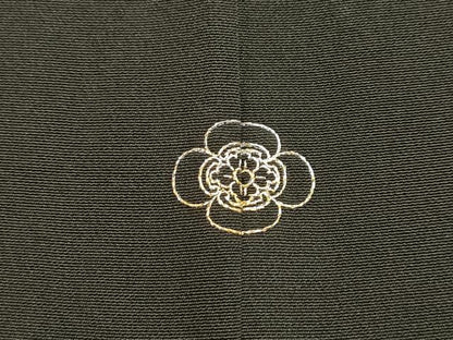 平和屋着物■豪華黒留袖　駒刺繍　御所車花松文　鬘帯　金彩　正絹　逸品　DABF0270ea