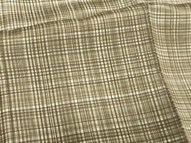 平和屋着物■男性　長襦袢　袷　格子　正絹　逸品　DABF0285ea