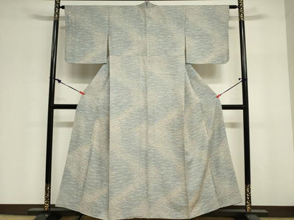平和屋着物■上質な小紋　露芝文　鮫小紋柄　正絹　逸品　DABF0289ea