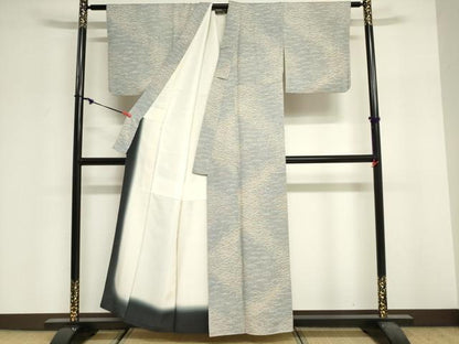 平和屋着物■上質な小紋　露芝文　鮫小紋柄　正絹　逸品　DABF0289ea