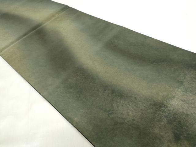 平和屋着物◎六通柄袋帯　霞文　引箔　正絹　逸品　未使用　DABF0306ea