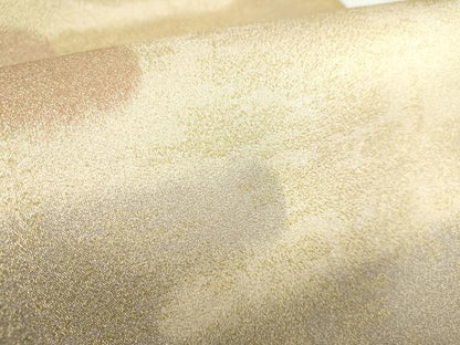平和屋着物◎砂子綴れ　全通柄袋帯　霞文　金糸　正絹　逸品　未使用　DABF0311ea