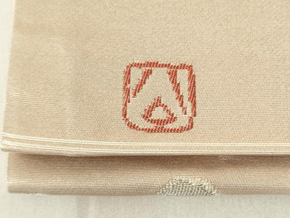 平和屋着物◎太鼓柄袋帯　作家物　夢 ゆめ　文字文　金銀糸　正絹　逸品　DABF0331ea