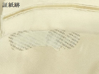 平和屋着物◎西陣　九寸名古屋帯　唐織　花丸文　菊　金銀糸　引箔　正絹　逸品　DABF0341ea