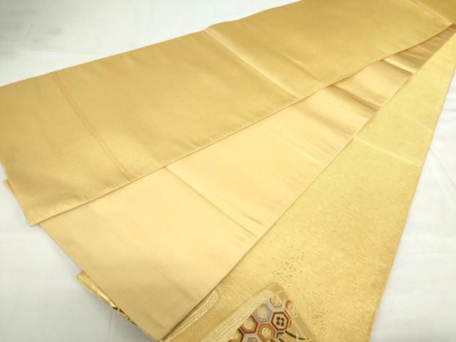 平和屋着物◎太鼓柄袋帯　唐織　冊子重ね　金糸　正絹　逸品　DABF0343ea