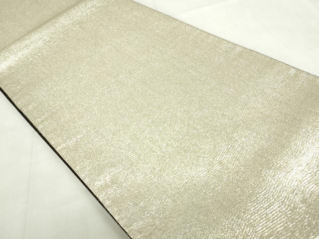 平和屋着物◎全通柄袋帯　霞文　銀糸　正絹　逸品　DABF0349ea