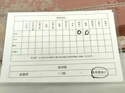 平和屋着物◎西陣　服部織物謹製　六通柄袋帯　こはく錦　道長草花文　手工芸　金銀糸　引箔　正絹　逸品　DABF0353ea