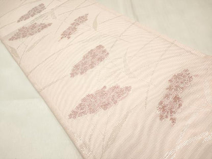 平和屋着物＊夏物　六通柄　京袋帯　女郎花 おみなえし　銀糸　DABF0391ea