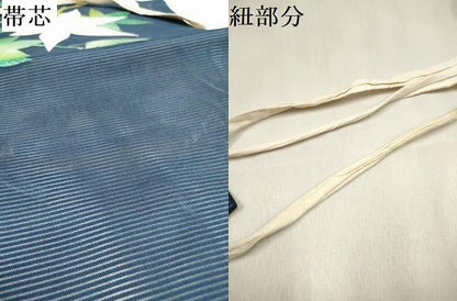 平和屋着物＊夏物　つけ帯　絽綴れ　枝楓文　銀糸　正絹　逸品　DABF0394ea