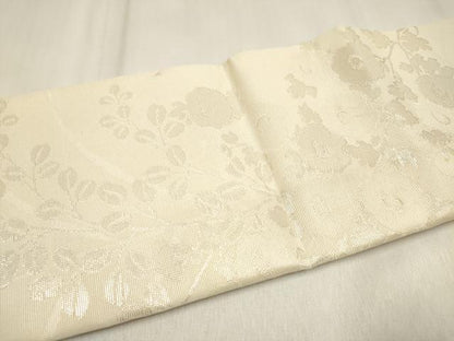 平和屋着物＊夏物　つけ帯　萩　銀糸　正絹　逸品　DABF0395ea