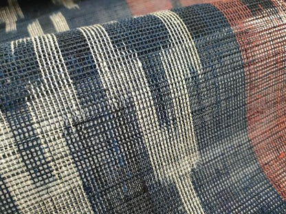 平和屋着物＊夏物　八寸名古屋帯　絣間道　正絹　逸品　DABF0404ea