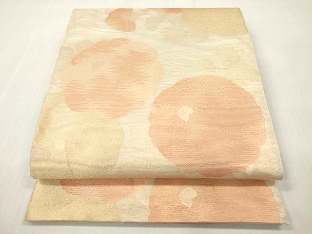 平和屋着物＊夏物　全通柄　本袋帯　菊　金糸　正絹　逸品　DABF0417ea
