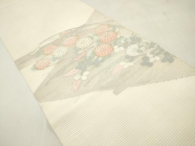 平和屋着物＊夏物　太鼓柄　本袋帯　絽綴れ　菊　萩　金銀糸　正絹　逸品　DABF0422ea