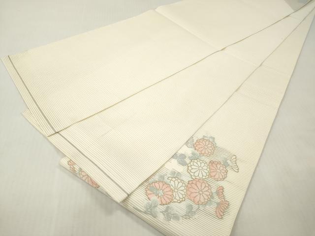 平和屋着物＊夏物　太鼓柄　本袋帯　絽綴れ　菊　萩　金銀糸　正絹　逸品　DABF0422ea