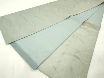 平和屋着物＊夏物　六通柄袋帯　芝　金糸　正絹　逸品　DABF0440ea