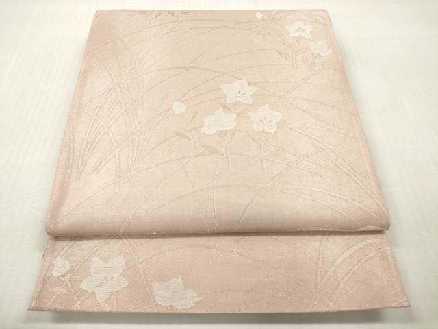 平和屋着物＊夏物　六通柄　京袋帯　桔梗　銀糸　正絹　逸品　DABF0447ea