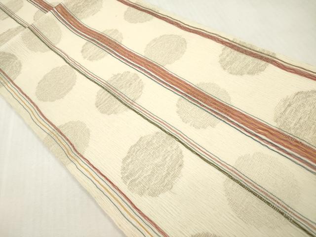 平和屋着物＊夏物　六通柄　本袋帯　櫛織　丸間道　正絹　逸品　DABF0452ea
