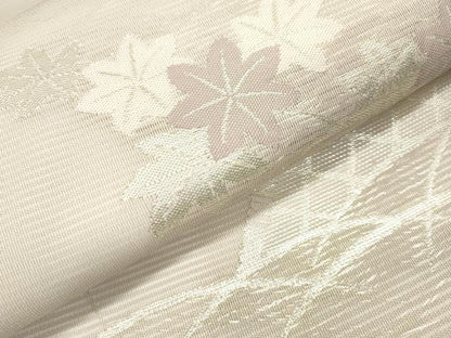 平和屋着物＊夏物　六通柄袋帯　籬撫子楓文　金糸　正絹　逸品　DABF0455ea