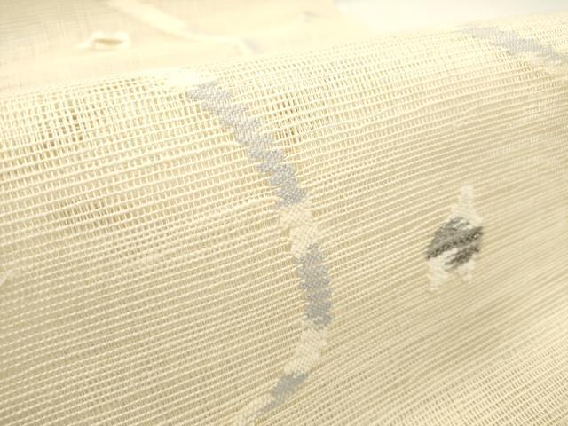 平和屋着物＊夏物　八寸名古屋帯　抽象文様　長尺　正絹　逸品　DABF0474ea