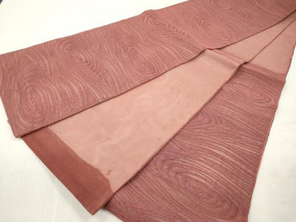 平和屋着物＊夏物　六通柄袋帯　流水文　紅樺色　正絹　逸品　DABF0480ea